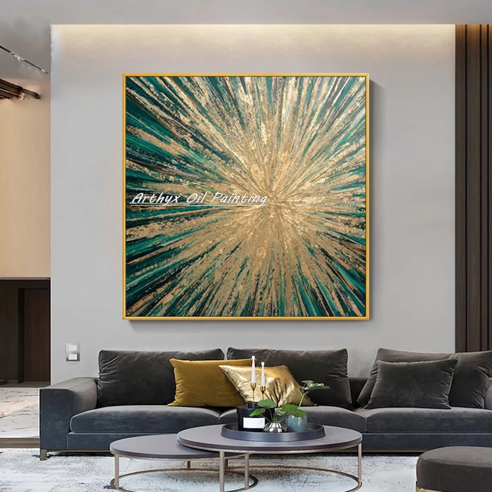 Arthyx,100% Handpainted Abstract Golden Sun Oil Paintings On Canvas,Modern Large Art Poster,Wall Pictures,Living Room Home Decor
Arthyx,100% Handpainted Abstract Golden Sun Oil Paintings On Canvas,Modern Large Art Poster,Wall Pictures,Living Room Home Decor
