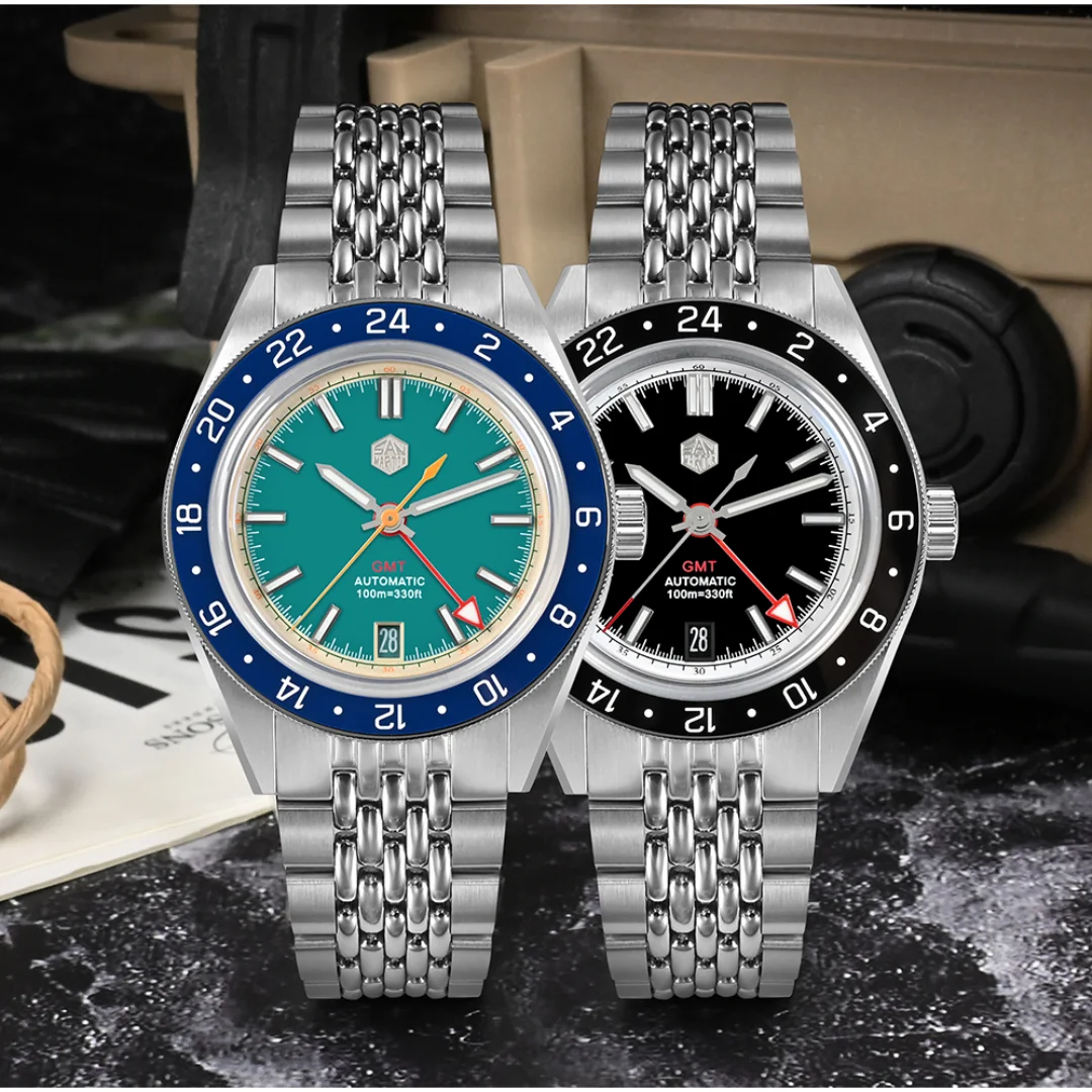 San Martin Original Design Fashion GMT 39.5mm Men Sports Watch Japan NH34 Automatic Mechanical Waterproof 100m SN0116 Reloj
San Martin Original Design Fashion GMT 39.5mm Men Sports Watch Japan NH34 Automatic Mechanical Waterproof 100m SN0116 Reloj