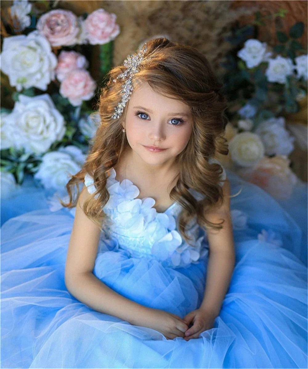 Elegant Puffy Tulle Sleeveless Long Tail With Applique Flower Girl Dress For Wedding First Communion Birthday Ball Gowns Custom
Elegant Puffy Tulle Sleeveless Long Tail With Applique Flower Girl Dress For Wedding First Communion Birthday Ball Gowns Custom