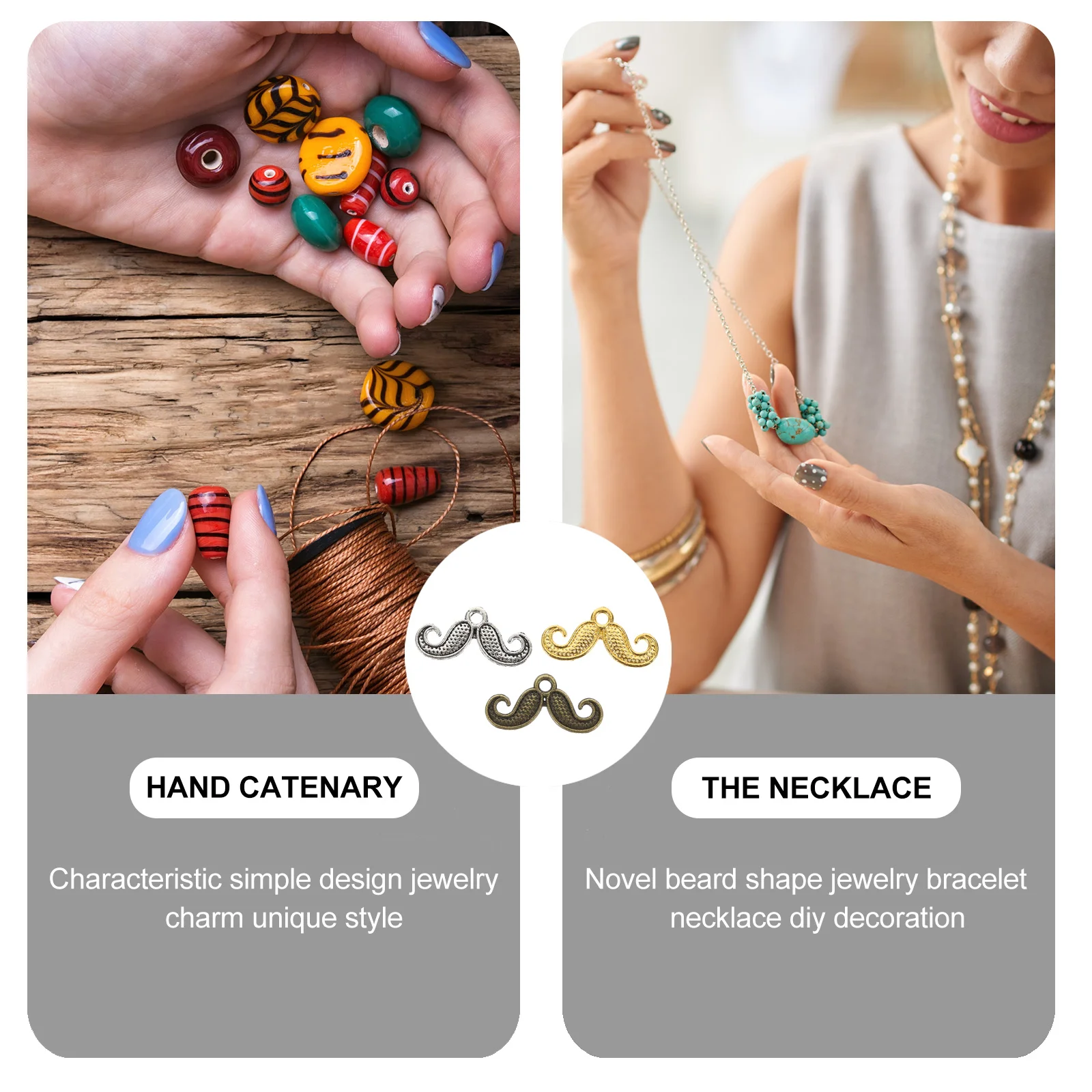 150Pcs Retro Alloy Mustache Charm Pendants Jewelry Making Kit for DIY Necklace Bracelet Earrings Accessories Alloy Pendant Charm
150Pcs Retro Alloy Mustache Charm Pendants Jewelry Making Kit for DIY Necklace Bracelet Earrings Accessories Alloy Pendant Charm