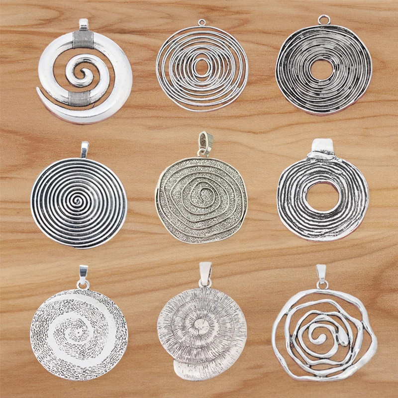 2 Pieces Tibetan Silver Large Open Spiral Swirl Round Vortex Charms Pendant for DIY Necklace Jewellery Making Finding Accessorie
2 Pieces Tibetan Silver Large Open Spiral Swirl Round Vortex Charms Pendant for DIY Necklace Jewellery Making Finding Accessorie