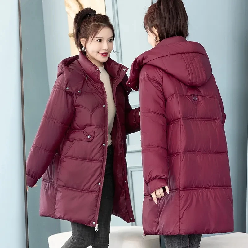 Winter Women's Hooded Coat 2023 New Casual Down cotton Jacket Korean Loose Thicken Jackets Female Windbreak Warm Parkas Overcoat
Winter Women's Hooded Coat 2023 New Casual Down cotton Jacket Korean Loose Thicken Jackets Female Windbreak Warm Parkas Overcoat
