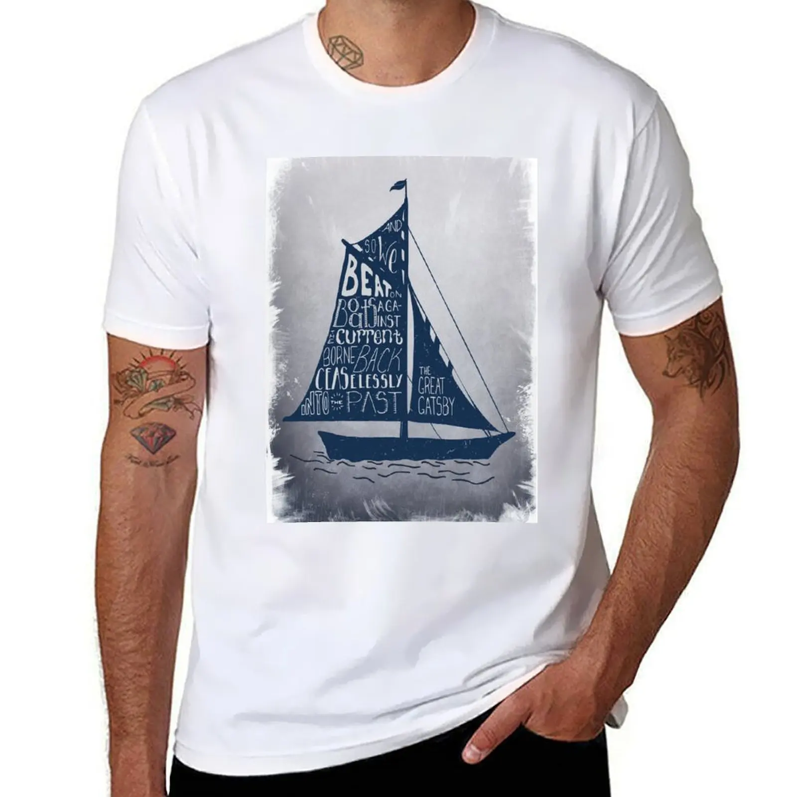 Great Gatsby Boat Quote T-Shirt t shirts for man slim fit t shirts cotton 100% T-Shirt
Great Gatsby Boat Quote T-Shirt t shirts for man slim fit t shirts cotton 100% T-Shirt