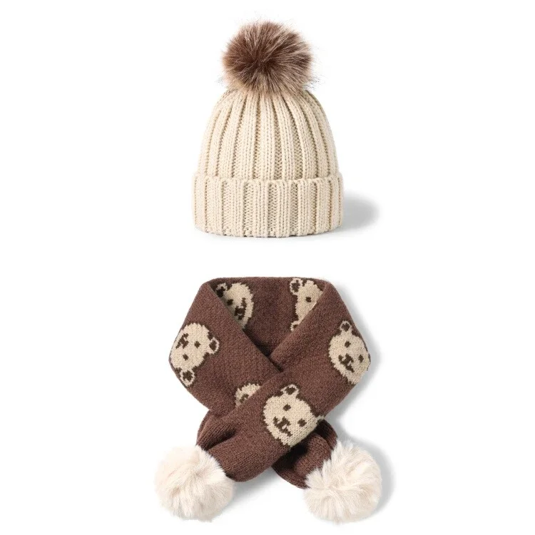 Children's Autumn Winter Knitted Hats And Scarves Set Warm Windproof Girls Baby Scarf And Knitted Hat Combo for Cold Weather
Children's Autumn Winter Knitted Hats And Scarves Set Warm Windproof Girls Baby Scarf And Knitted Hat Combo for Cold Weather