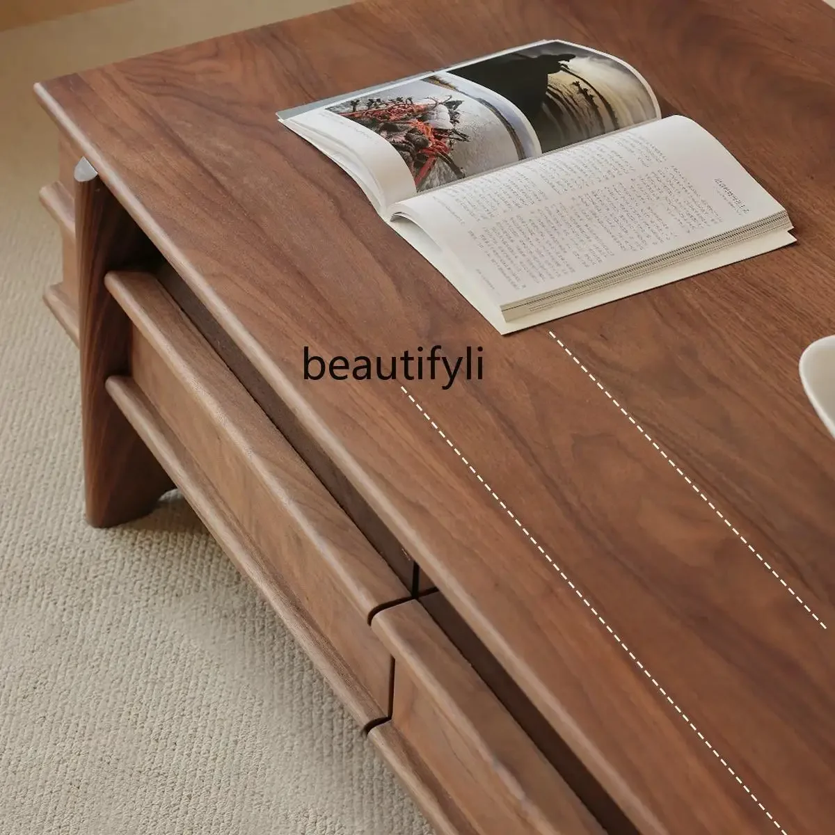 CC North American black walnut coffee table simple modern living room solid wood small apartment multi-functional locker
CC North American black walnut coffee table simple modern living room solid wood small apartment multi-functional locker