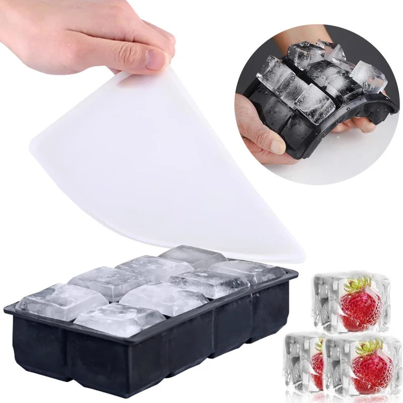 4/6/8 Grid Big Ice Tray Mold Giant Jumbo Large Food Grade Silicone Ice Cube Square Tray Mold DIY Ice Maker Ice Cube Tray
4/6/8 Grid Big Ice Tray Mold Giant Jumbo Large Food Grade Silicone Ice Cube Square Tray Mold DIY Ice Maker Ice Cube Tray