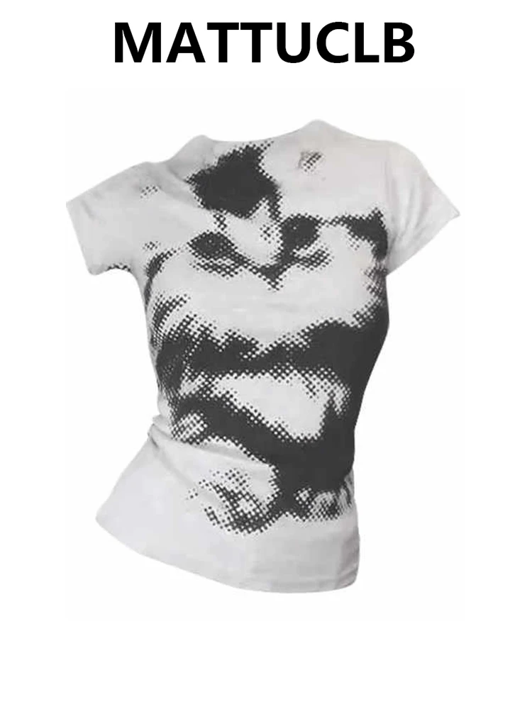 Summer Women Y2k O-Neck Cute Core Print Top 2000s Aesthetic Short Sleeve O-Neck Graphic T-Shirt Korean Fashion Gyaru Tight Tees
Summer Women Y2k O-Neck Cute Core Print Top 2000s Aesthetic Short Sleeve O-Neck Graphic T-Shirt Korean Fashion Gyaru Tight Tees