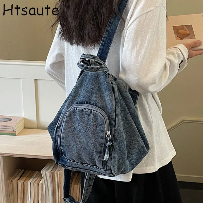 All-matched Girl's Single Shoulder Crossbody Bags Vintage Fashion Denim Tote Bags Large Capacity Multi Pocket Bag bolasa
All-matched Girl's Single Shoulder Crossbody Bags Vintage Fashion Denim Tote Bags Large Capacity Multi Pocket Bag bolasa