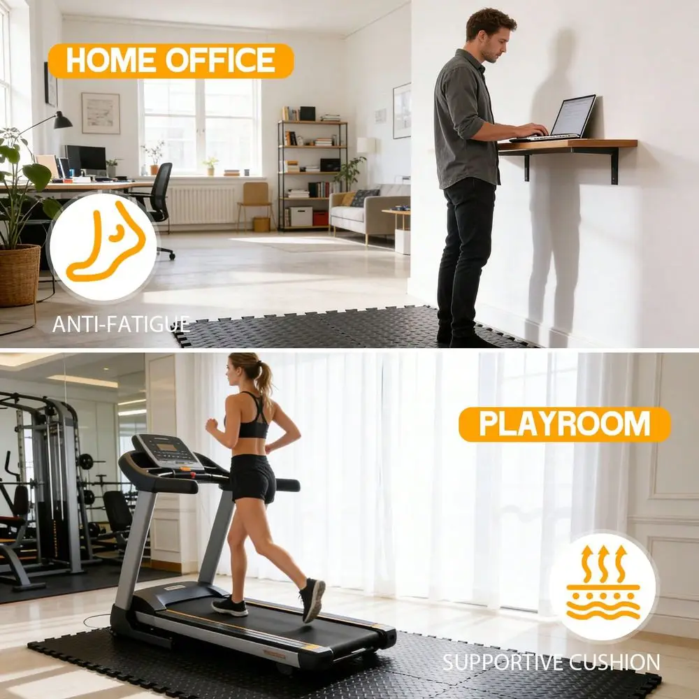 Exercise Mat In, EVA Interlocking Foam Floor Tiles For Home Gym, Mat For Home Workout Equipment, Floor Padding For Crawling, Bl
Exercise Mat In, EVA Interlocking Foam Floor Tiles For Home Gym, Mat For Home Workout Equipment, Floor Padding For Crawling, Bl