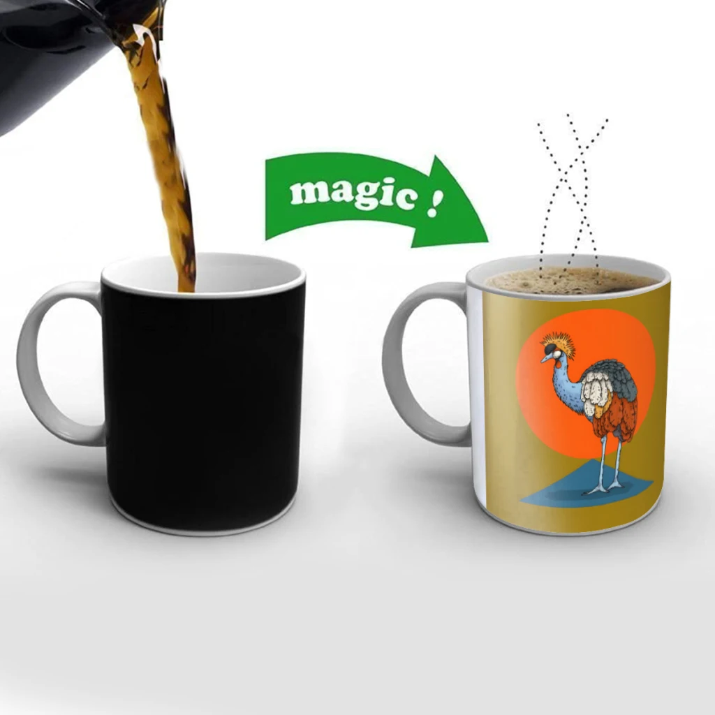 Grey Crowned Crane Creativity Change Color Chang mug Ceramic mug Hot Coffee Cup Breakfast Cup Mug Friend Gift
Grey Crowned Crane Creativity Change Color Chang mug Ceramic mug Hot Coffee Cup Breakfast Cup Mug Friend Gift