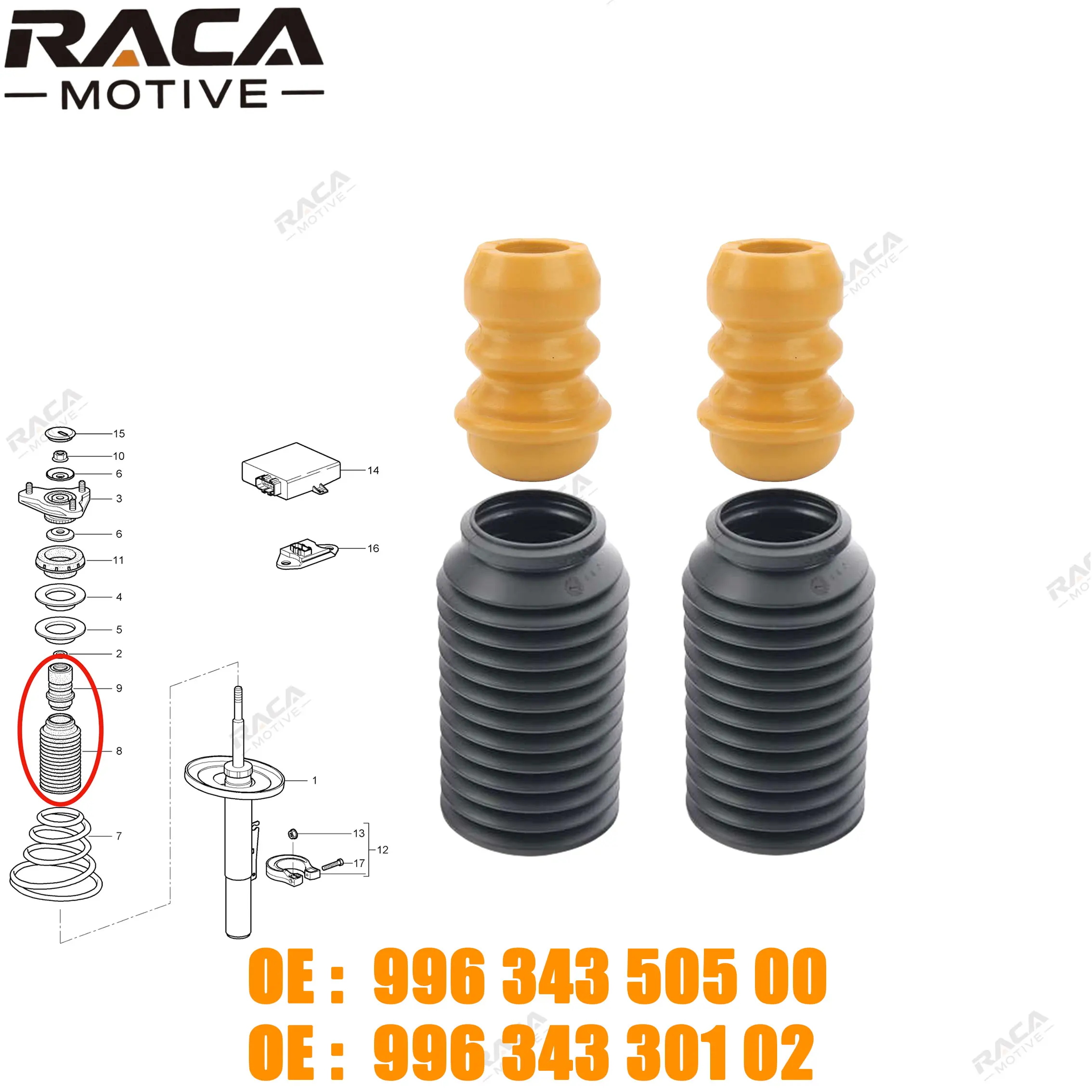 2 Pcs Front Axle Shock Absorber Cushion Rubber Dust Cover for Porsche 911 997 Caiman Bobst 987 2005-2012 99634330102 99634350500
2 Pcs Front Axle Shock Absorber Cushion Rubber Dust Cover for Porsche 911 997 Caiman Bobst 987 2005-2012 99634330102 99634350500