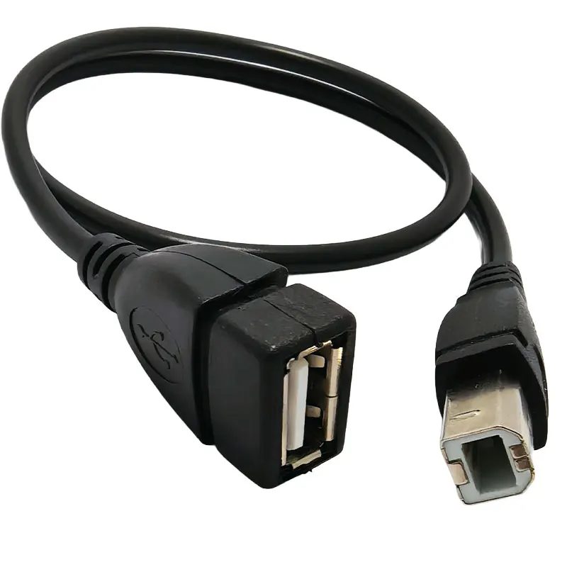 USB 2.0 Type-A Female to USB-B Male Adapter Cable 50cm for Printers & Scanners
USB 2.0 Type-A Female to USB-B Male Adapter Cable 50cm for Printers & Scanners