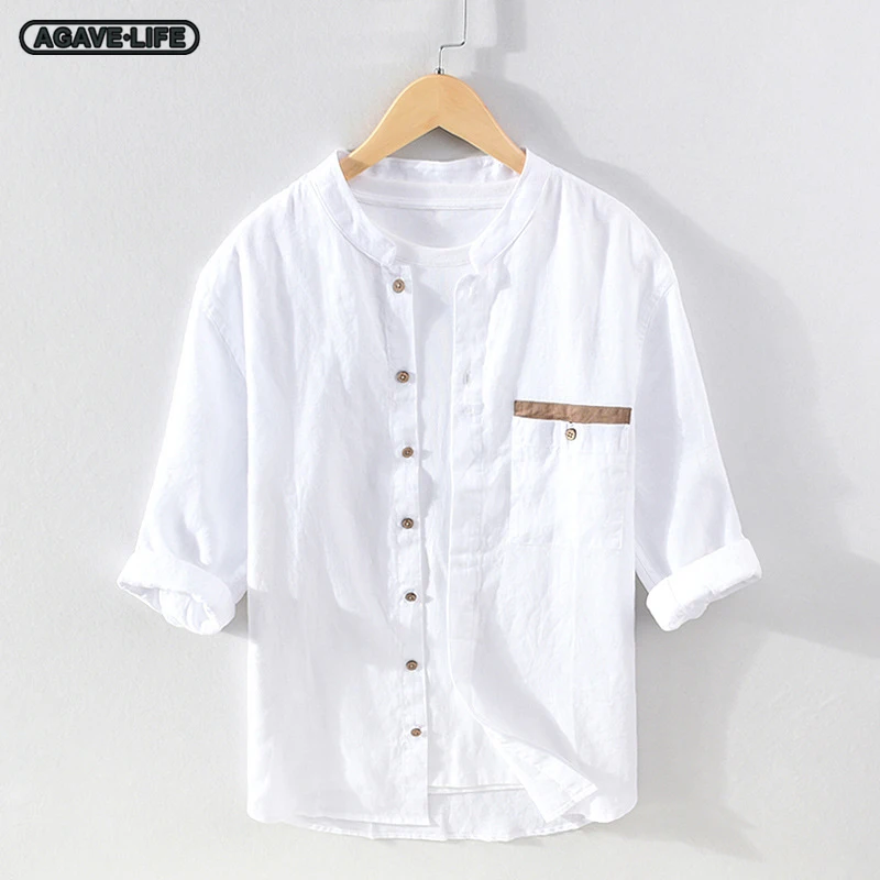 Linen Short-sleeve Shirts Men's Summer Vintage Chinese Style Shirt Handsome Men Loose Casual Stand Collar Comfortable Tang Suits
Linen Short-sleeve Shirts Men's Summer Vintage Chinese Style Shirt Handsome Men Loose Casual Stand Collar Comfortable Tang Suits