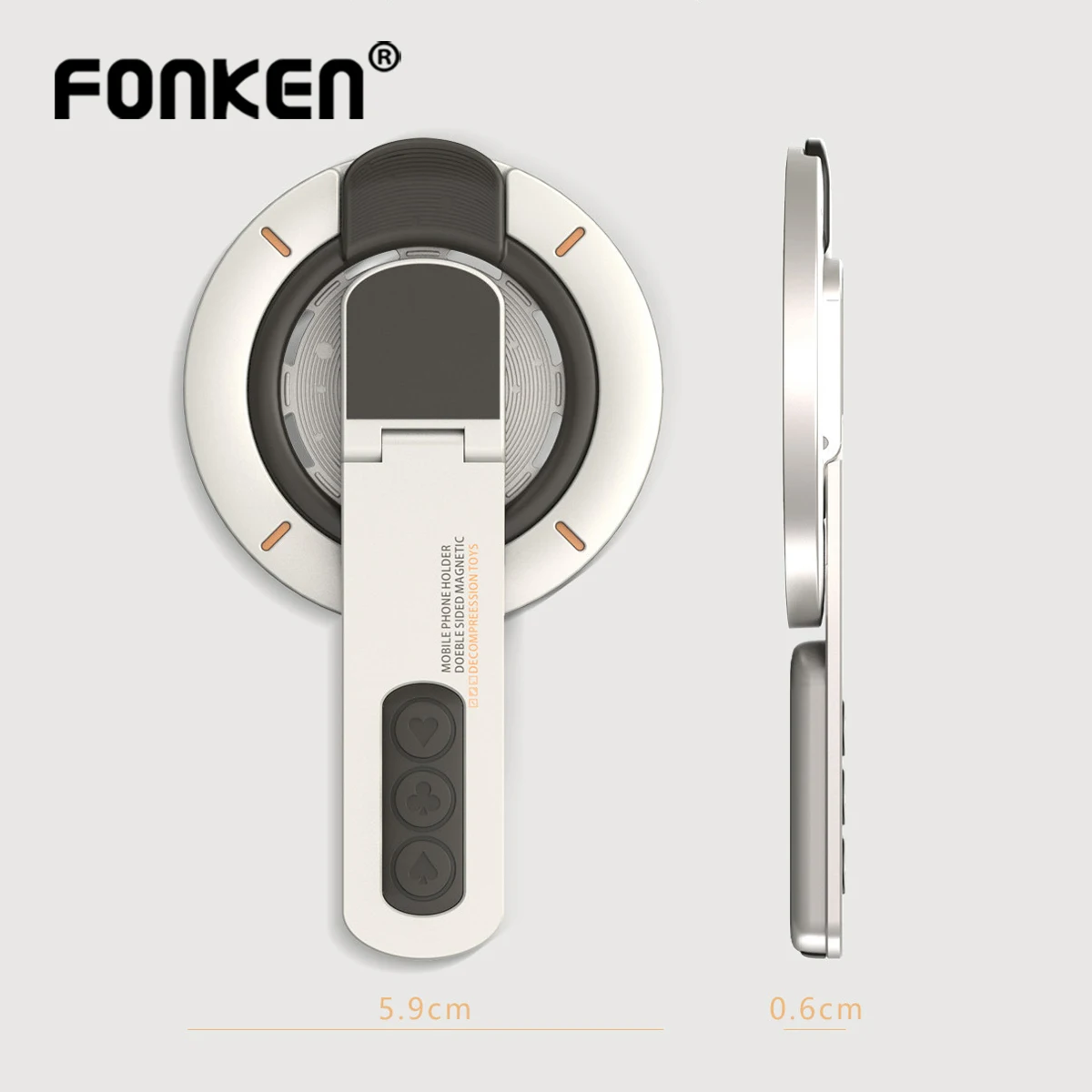 Double Magnetic Phone Holder Magnet Phone Ring for MagSafe Phone Grip with 360 Rotation Phone Stand for iPhone 16/15/14/13/12
Double Magnetic Phone Holder Magnet Phone Ring for MagSafe Phone Grip with 360 Rotation Phone Stand for iPhone 16/15/14/13/12