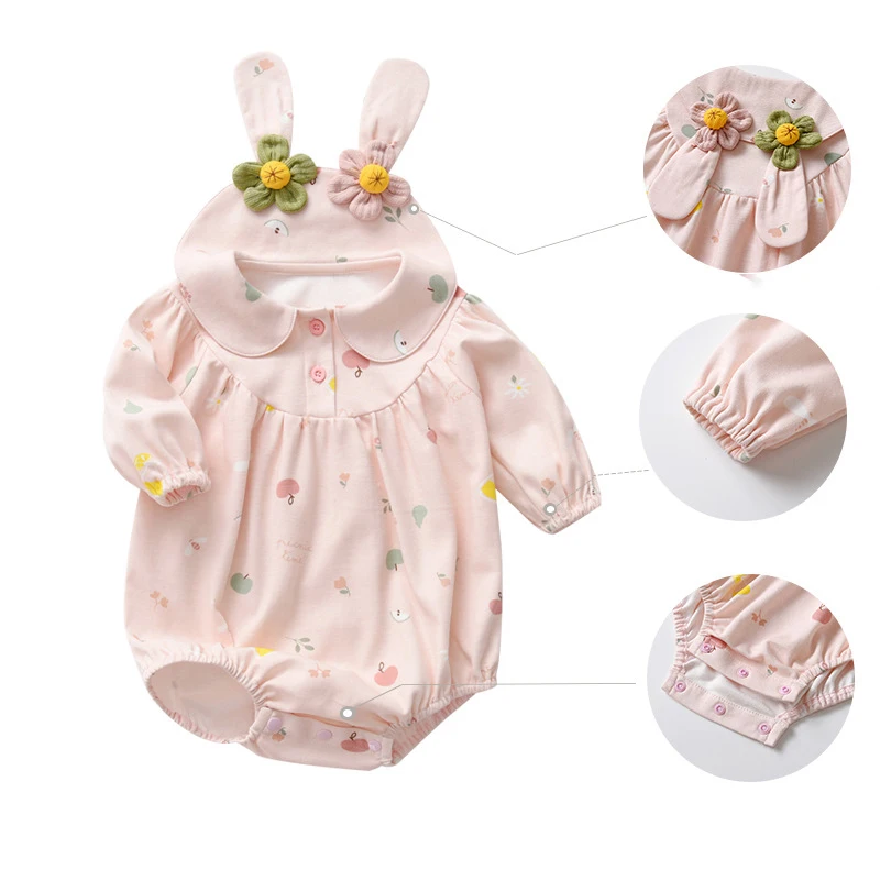 Весенне-осенние комбинезоны для новорожденных девочек с воротником кролика, комбинезоны для маленьких девочек, детские боди с мультяшным принтом для маленьких девочек, комбинезоны
Весенне-осенние комбинезоны для новорожденных девочек с воротником кролика, комбинезоны для маленьких девочек, детские боди с мультяшным принтом для маленьких девочек, комбинезоны