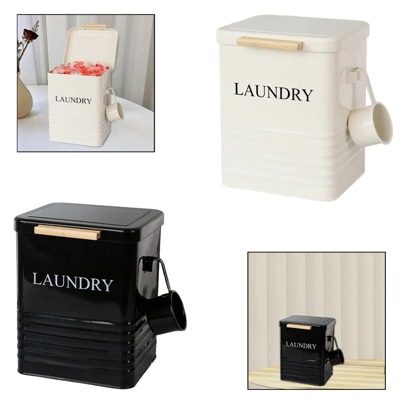 Laundry Powder Container, with Scoop Metal Laundry Powder Storage Tin Box
Laundry Powder Container, with Scoop Metal Laundry Powder Storage Tin Box