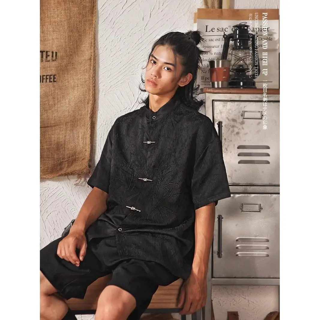 Summer New Chinese Sle irt ort Sve Embroidered Mens Women's Faionable Button up Casual Polyester Fiber Spring
Summer New Chinese Sle irt ort Sve Embroidered Mens Women's Faionable Button up Casual Polyester Fiber Spring