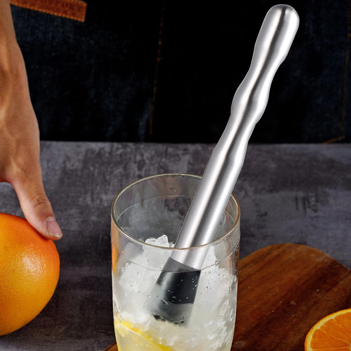 Stainless Steel Long Handle Cocktail Muddler Flat Top Blunt End Plastic Head Crushed Ice Muddler Bar Tools Mixer Barware
Stainless Steel Long Handle Cocktail Muddler Flat Top Blunt End Plastic Head Crushed Ice Muddler Bar Tools Mixer Barware
