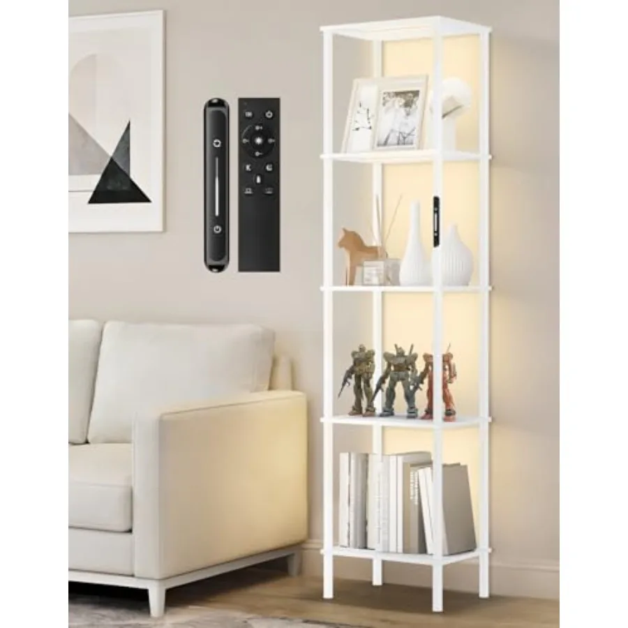 Tall Display Shelves with LED Lights, Touch and Remote Control, Dimmable Display Cabinet, Open Bookshelf with 3 Color Temperatu
Tall Display Shelves with LED Lights, Touch and Remote Control, Dimmable Display Cabinet, Open Bookshelf with 3 Color Temperatu