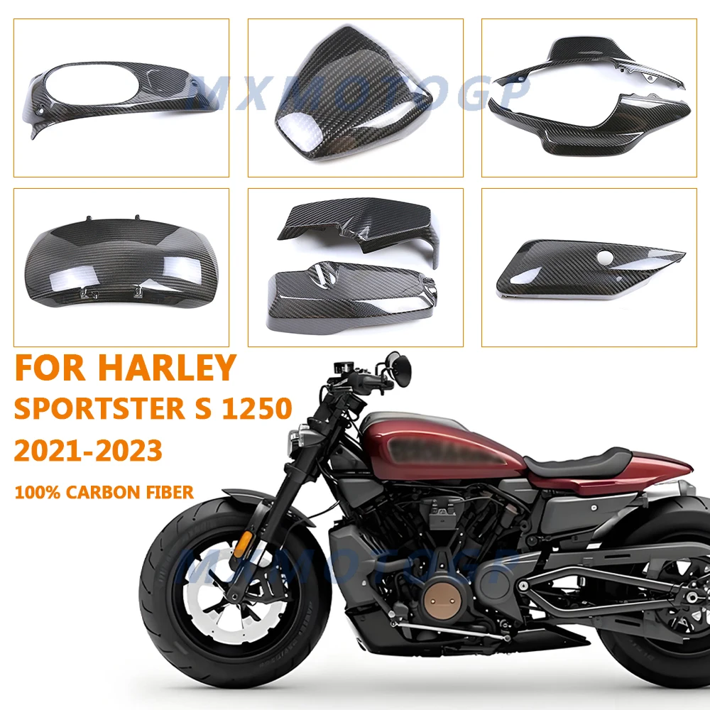 For Harley Sportster S RH 1250 1250S 2021 2022 2023 100% Carbon Fiber Tail Seat Side Panels Cover Fairing Motorcycle Accessories
For Harley Sportster S RH 1250 1250S 2021 2022 2023 100% Carbon Fiber Tail Seat Side Panels Cover Fairing Motorcycle Accessories