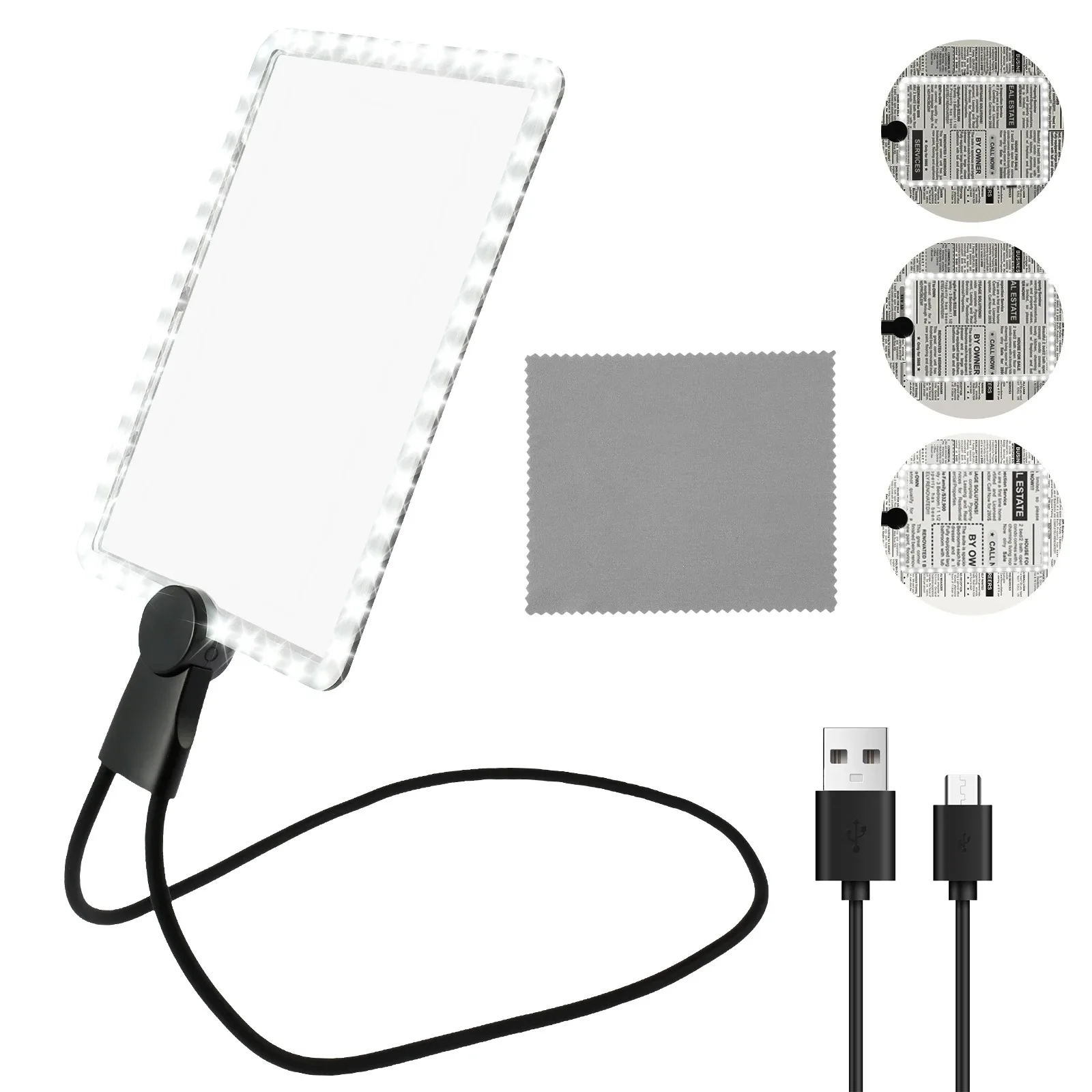 5X Full Page Magnifier Neck Mounted Hands Free Dimmable LED for Books Maps Newspaper Painting Repair
5X Full Page Magnifier Neck Mounted Hands Free Dimmable LED for Books Maps Newspaper Painting Repair