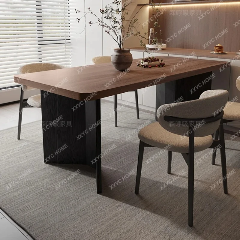X-S minimalist retro small apartment family living room rectangular solid wood dining table HG
X-S minimalist retro small apartment family living room rectangular solid wood dining table HG