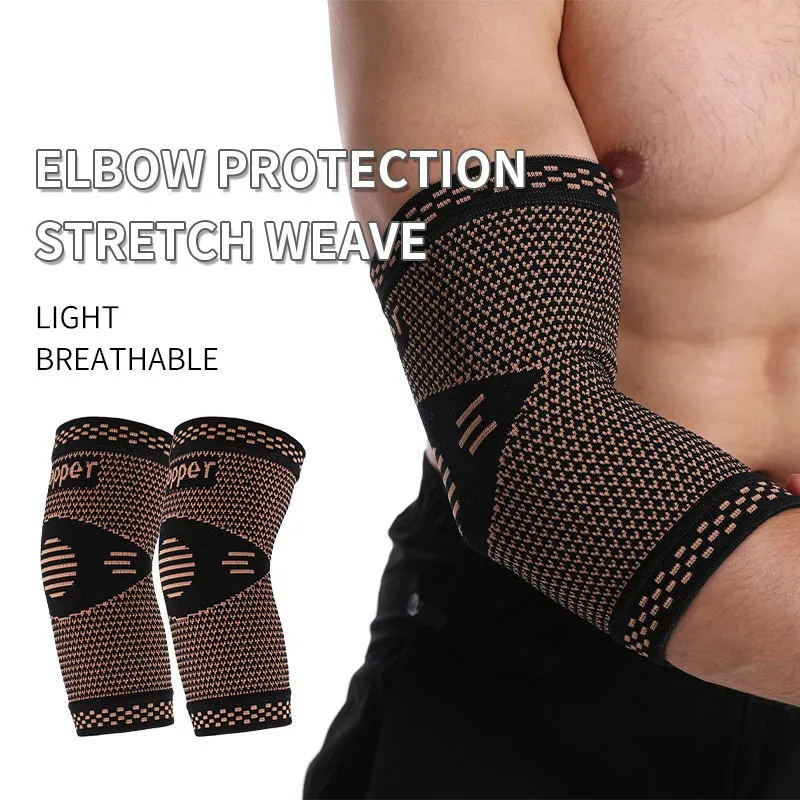 Copper Nylon Elbow Pads Non-slip Breathable Knit Nylon Copper Fiber Elbow Guard For Sports Workout Arthritis Pain Relief
Copper Nylon Elbow Pads Non-slip Breathable Knit Nylon Copper Fiber Elbow Guard For Sports Workout Arthritis Pain Relief