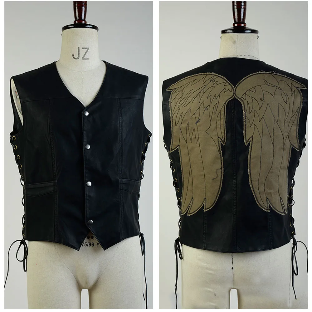 The Walking Cos Dead Daryl Dixon Vest angel Wings Jacket Motorcycle Vest Halloween Cosplay Costume For Adult Men Set Costume
The Walking Cos Dead Daryl Dixon Vest angel Wings Jacket Motorcycle Vest Halloween Cosplay Costume For Adult Men Set Costume