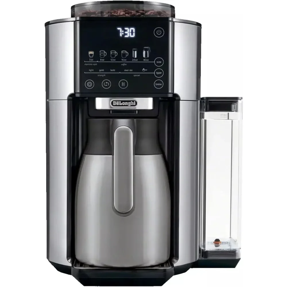 TrueBrew Drip Coffee Maker, Built in Grinder, Single Serve, 8 oz to 24 oz with 40 oz Carafe, Hot or Iced Coffee, Stainless
TrueBrew Drip Coffee Maker, Built in Grinder, Single Serve, 8 oz to 24 oz with 40 oz Carafe, Hot or Iced Coffee, Stainless