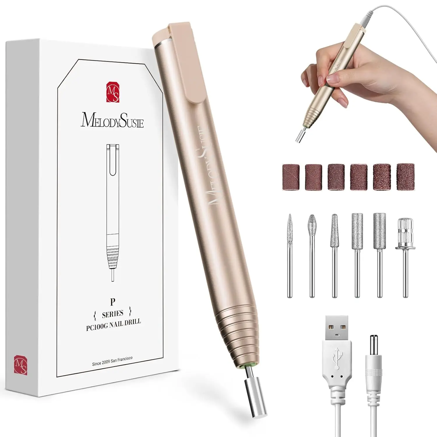 Pen-Shaped USB Nail Drill, 20000RPM Portable Electric File for Manicure, Pedicure, Shaping & Gel Removal at Home for Beginners
Pen-Shaped USB Nail Drill, 20000RPM Portable Electric File for Manicure, Pedicure, Shaping & Gel Removal at Home for Beginners
