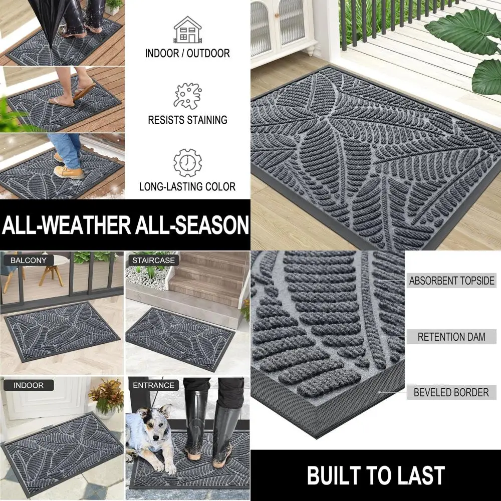 Durable Rubber Doormat, Non-Slip Indoor/Outdoor Mat, Fade-Resistant, Easy to Clean, 36x24, Grey
Durable Rubber Doormat, Non-Slip Indoor/Outdoor Mat, Fade-Resistant, Easy to Clean, 36x24, Grey