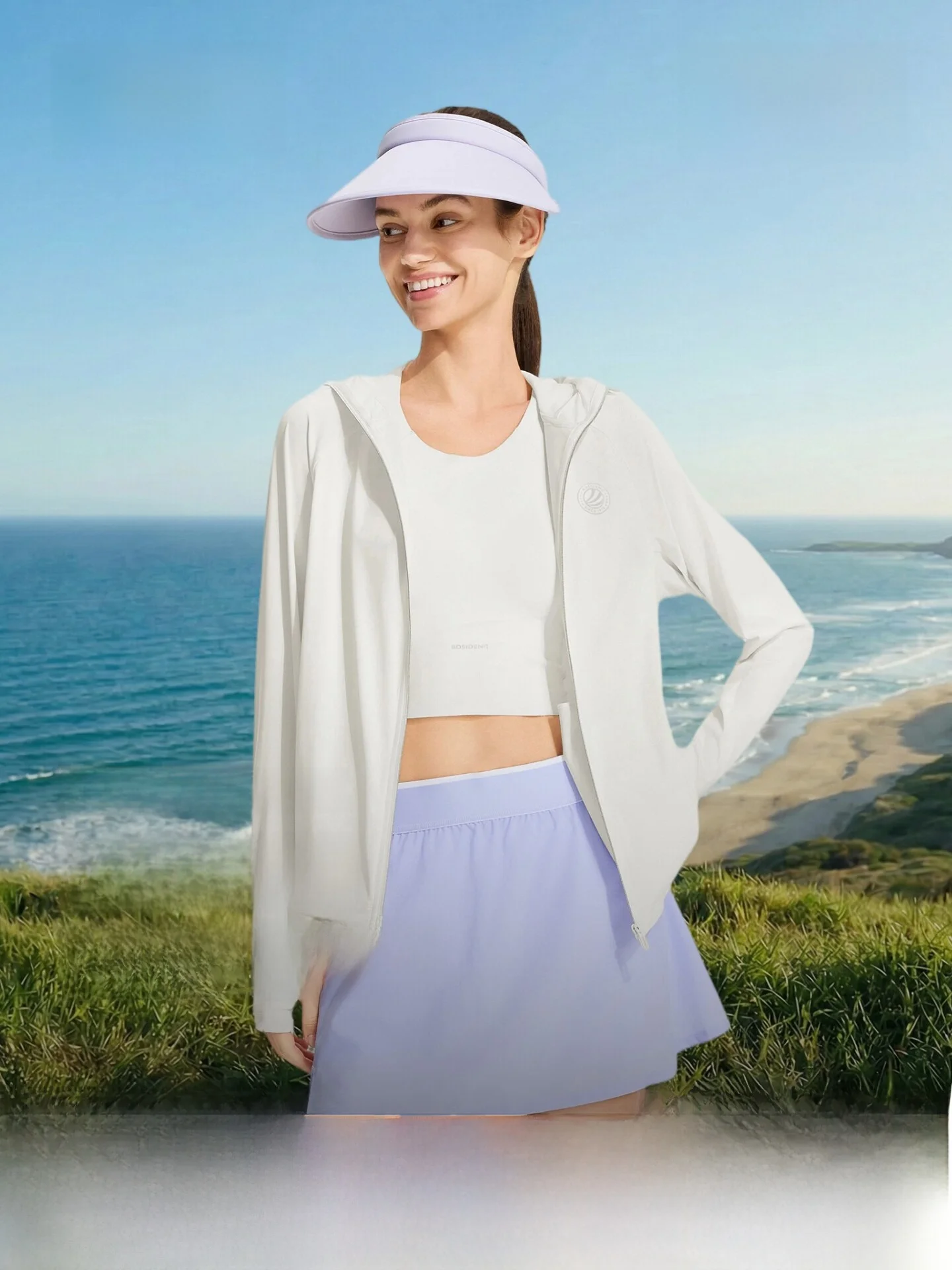 Bosideng Women's Short Sleeveless Jacket UPF100 Sun Protection Hat Integrated Fashionable Cooling Design Nylon Fabric
Bosideng Women's Short Sleeveless Jacket UPF100 Sun Protection Hat Integrated Fashionable Cooling Design Nylon Fabric