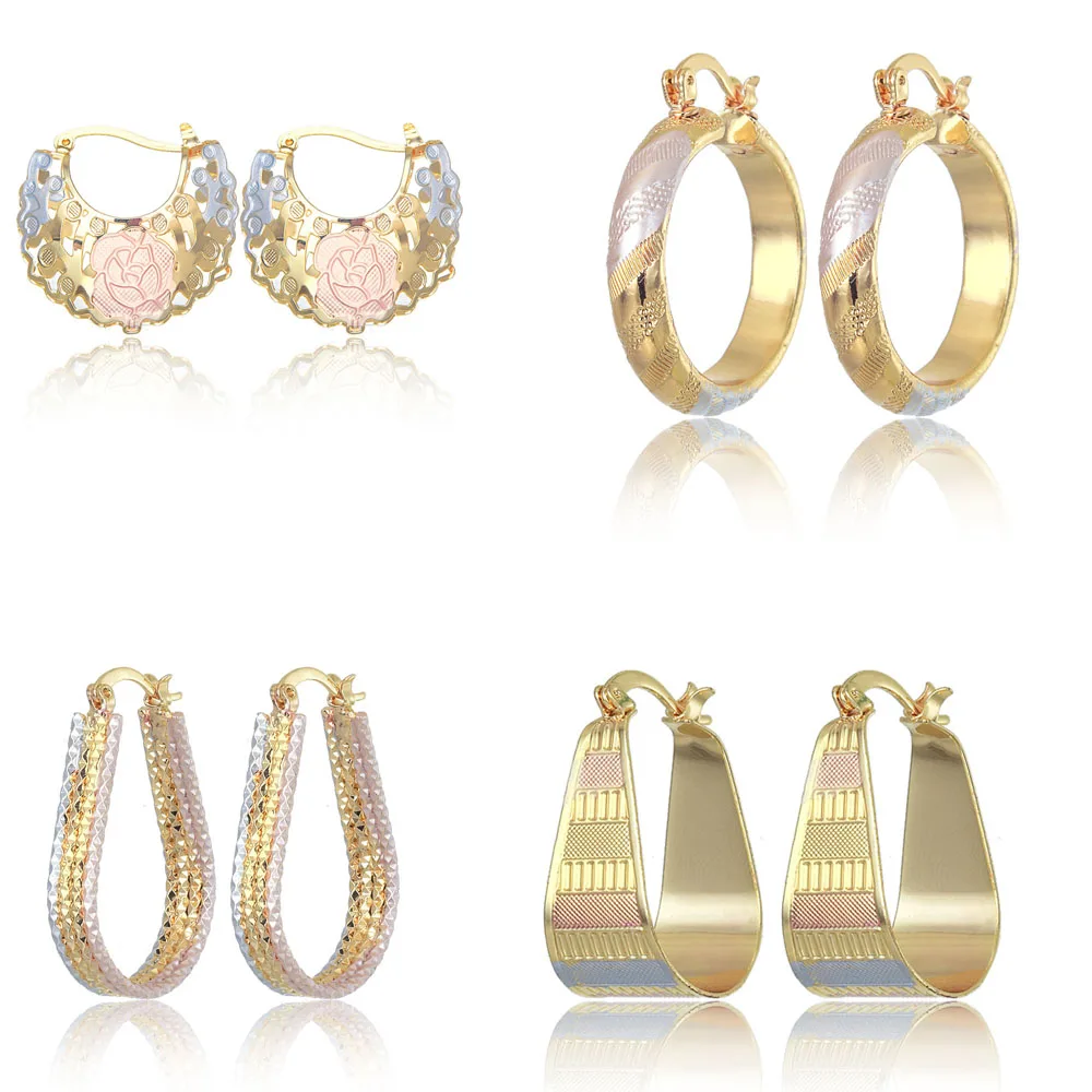 4 Pairs 18K Gold Plated Hoop Round Circle Earrings Simple Circular Texture Women Fashion Jewelry Accessories Wedding Party Gift
4 Pairs 18K Gold Plated Hoop Round Circle Earrings Simple Circular Texture Women Fashion Jewelry Accessories Wedding Party Gift