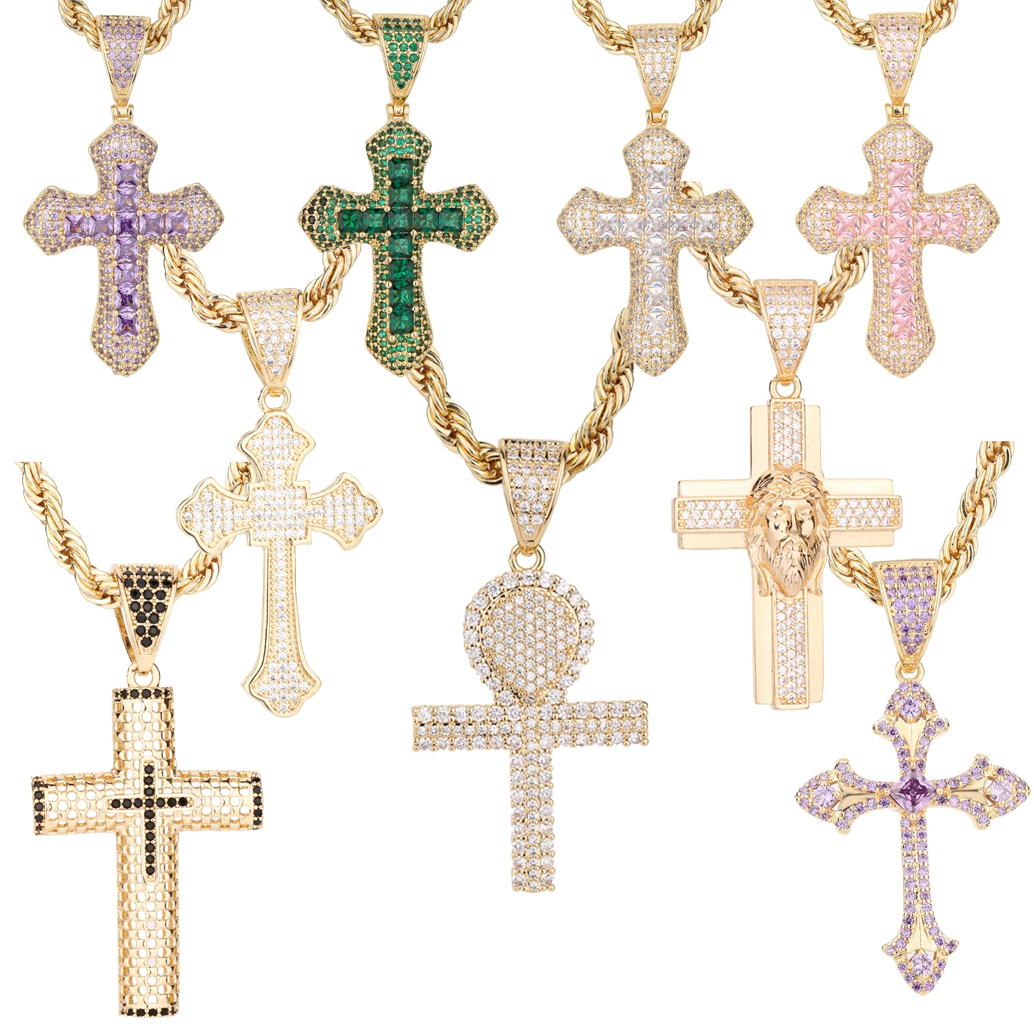 Russian Religious Jewelry Cross Moissanite Pendant Necklace Jesus Necklace Female Long Stainless Steel 3mm Free Shipping
Russian Religious Jewelry Cross Moissanite Pendant Necklace Jesus Necklace Female Long Stainless Steel 3mm Free Shipping