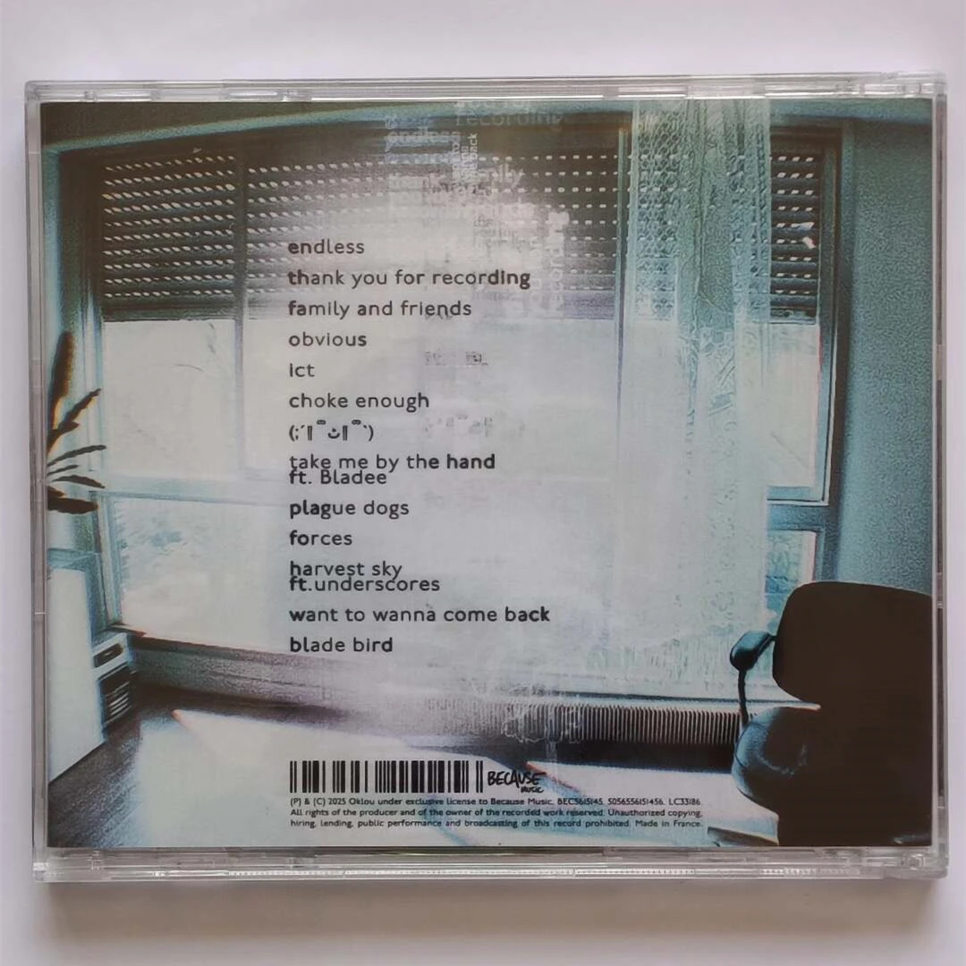 Pop Oklou Music CD Choke Enough Album Family And Friends Music Record Cosplay Walkman Car Soundtracks Box Party Music Collection
Pop Oklou Music CD Choke Enough Album Family And Friends Music Record Cosplay Walkman Car Soundtracks Box Party Music Collection