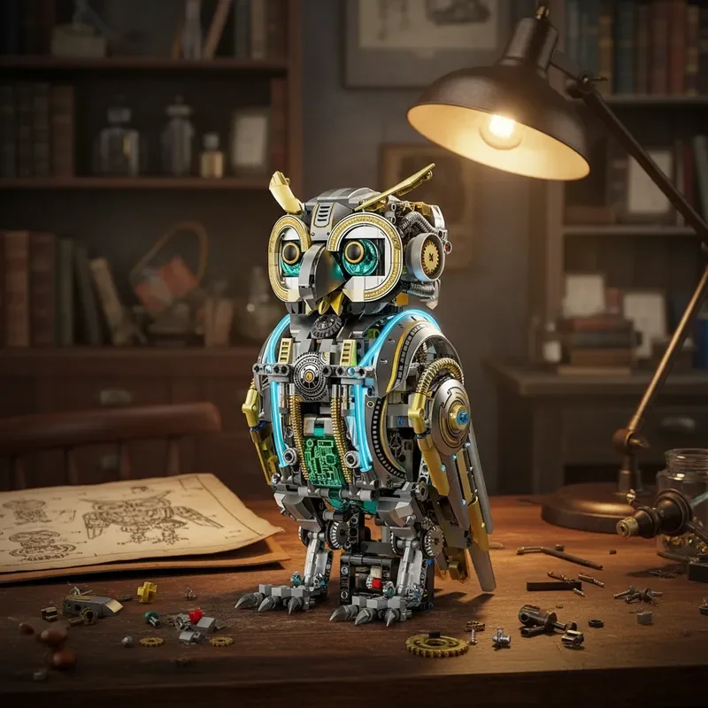 2026 Mechanical Owl Bricks Building Blocks With Glowing Eyes DIY tabletop decoration Birthday Gifts Toy For Kids Adults 1296Pcs
2026 Mechanical Owl Bricks Building Blocks With Glowing Eyes DIY tabletop decoration Birthday Gifts Toy For Kids Adults 1296Pcs