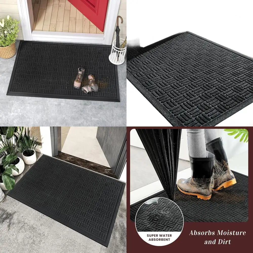 All-Weather Non-Slip Indoor/Outdoor Doormat, Waterproof, Dirt Trapping, Durable Rubber, Easy Clean, 47 x 31.5, Black
All-Weather Non-Slip Indoor/Outdoor Doormat, Waterproof, Dirt Trapping, Durable Rubber, Easy Clean, 47 x 31.5, Black