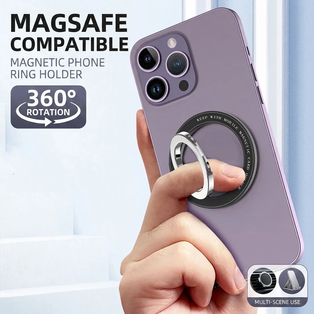 MagSafe Magnetic Phone Ring Holder 360° Rotating Metal Finger Grip Stand Foldable Kickstand for IPhone 15 14 13 12
MagSafe Magnetic Phone Ring Holder 360° Rotating Metal Finger Grip Stand Foldable Kickstand for IPhone 15 14 13 12