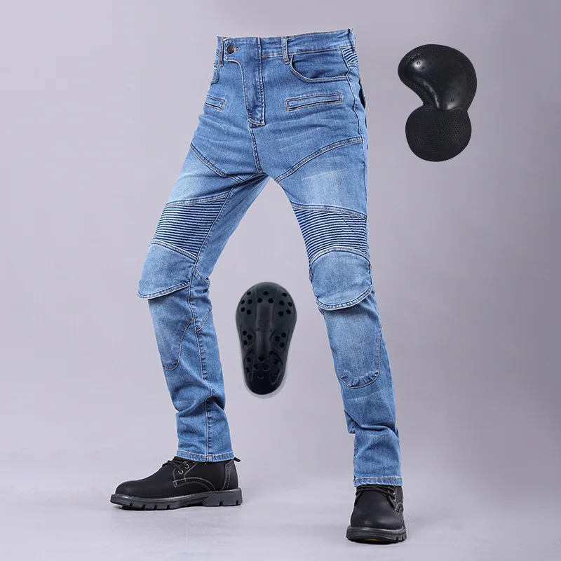 Motorcycle riding denim pants for all seasons, anti - fall rider motorcycle racing pants with protective gear
Motorcycle riding denim pants for all seasons, anti - fall rider motorcycle racing pants with protective gear