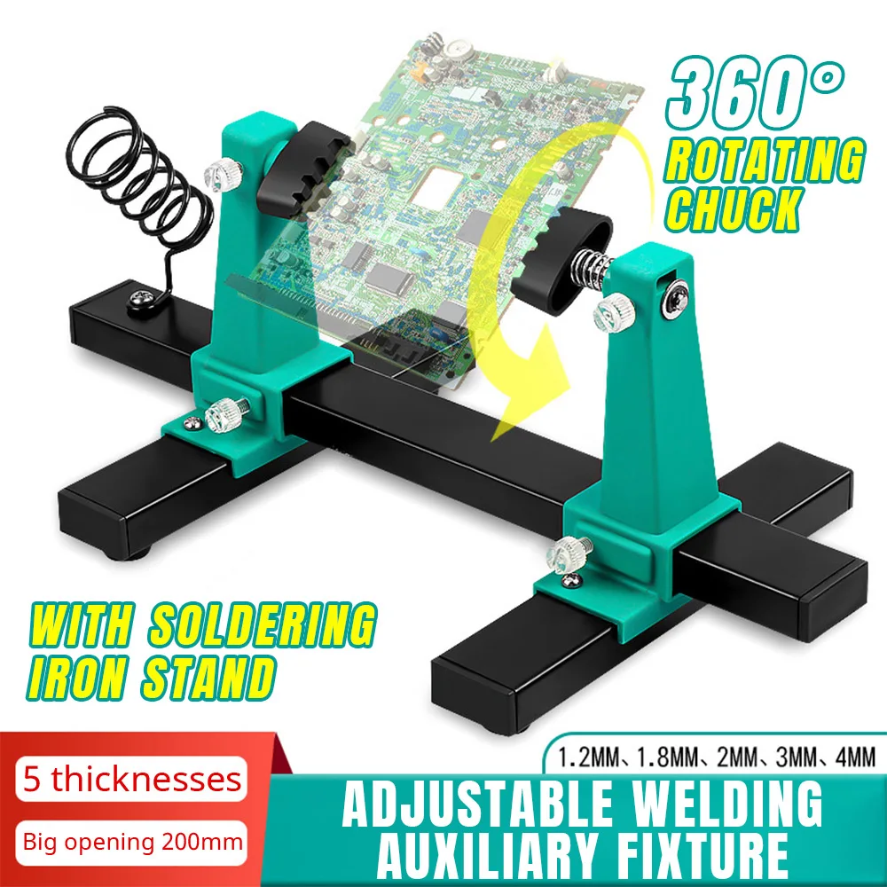 Circuit Board Welding Repairing Disassembly Fixture Adjustable MotherBoard Holder 360° Rotation MainBoard Clamp Soldering Iron
Circuit Board Welding Repairing Disassembly Fixture Adjustable MotherBoard Holder 360° Rotation MainBoard Clamp Soldering Iron