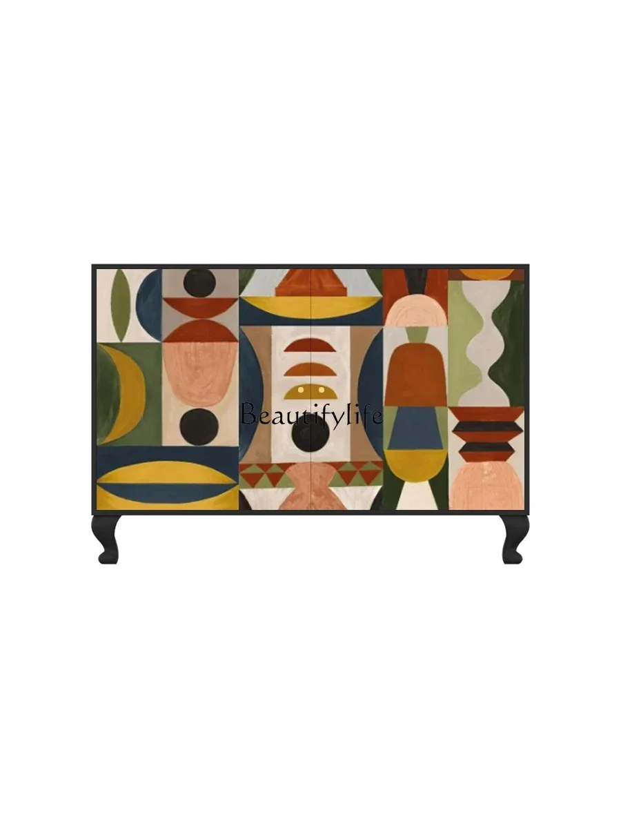 FG*American retro geometric living room storage cabinet custom integrated cabinet
FG*American retro geometric living room storage cabinet custom integrated cabinet