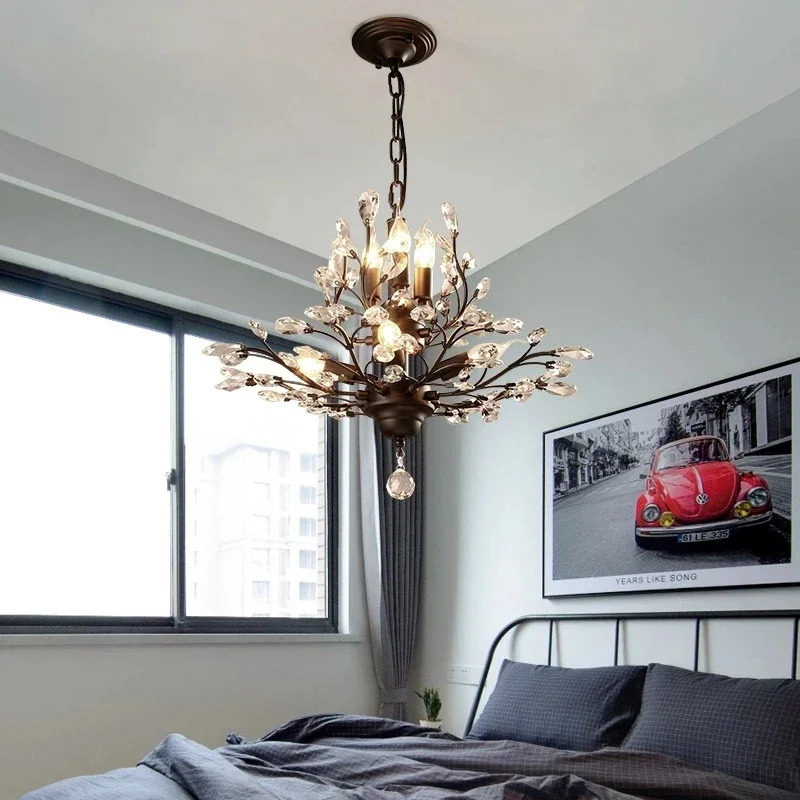 Vintage Industrial Style Candle Crystal Chandeliers Home Pendant Hanging Lighting Living Dining Room Loft Foyer Ceiling Lamps
Vintage Industrial Style Candle Crystal Chandeliers Home Pendant Hanging Lighting Living Dining Room Loft Foyer Ceiling Lamps