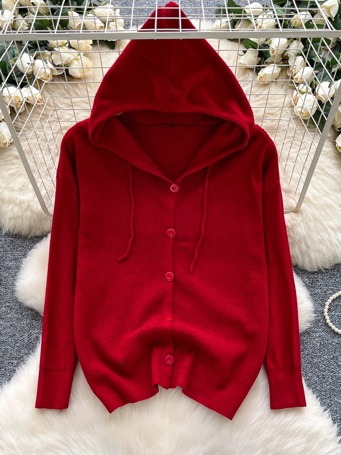 Korean Sle Casual Versatile Single Button Open Cardigan Hoodie Women's Loose Knitted Sweater Autumn New Arrival Warmth Emit...
Korean Sle Casual Versatile Single Button Open Cardigan Hoodie Women's Loose Knitted Sweater Autumn New Arrival Warmth Emit...