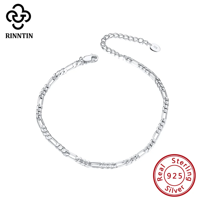 Rinntin Genuine 925 Sterling Silver Minimalist Figaro Foot Bracelet Anklets For Women Wedding Wife Best Friend Jewelry Gift SA07
Rinntin Genuine 925 Sterling Silver Minimalist Figaro Foot Bracelet Anklets For Women Wedding Wife Best Friend Jewelry Gift SA07