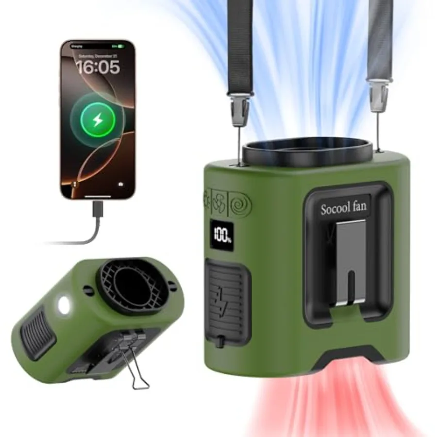 Socool Portable Waist Fan Clip on Belt 360 Rotation Wearable Rechargeable Personal Shirt Fan 67H Cooling 5-Speed Battery Operat
Socool Portable Waist Fan Clip on Belt 360 Rotation Wearable Rechargeable Personal Shirt Fan 67H Cooling 5-Speed Battery Operat