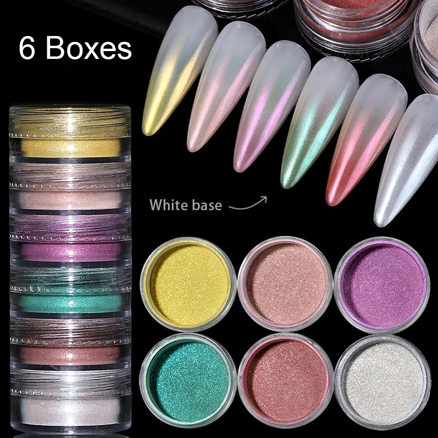 1/6pcs Multicolored Pearl Aurora Powder Glitter Y2k Mermaid Moonlight Colorful Chrome Shell Pigment Dust Nail Art Decoration
1/6pcs Multicolored Pearl Aurora Powder Glitter Y2k Mermaid Moonlight Colorful Chrome Shell Pigment Dust Nail Art Decoration