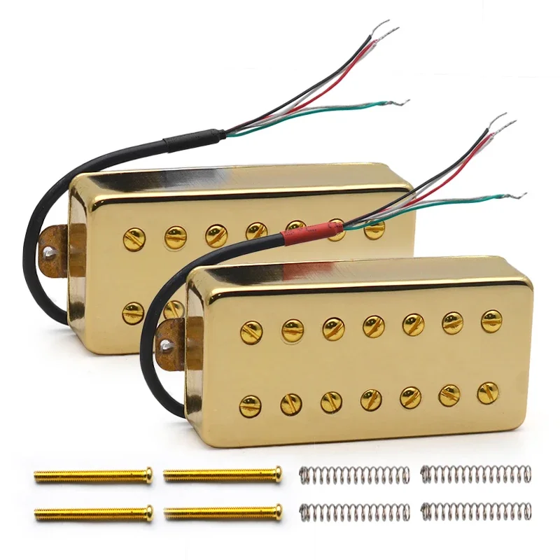 LP 7 String Guitar Brass Cover Humbucker Dual in Line Slotted Screw 8.5K/14K Coil Splitting Pickup for Electric Guitar
LP 7 String Guitar Brass Cover Humbucker Dual in Line Slotted Screw 8.5K/14K Coil Splitting Pickup for Electric Guitar