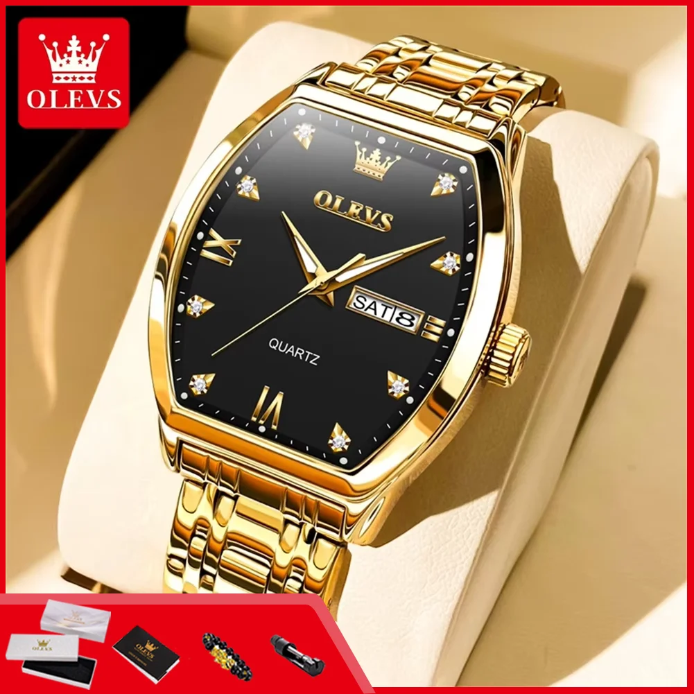OLEVS 5528 Men's Watches Luxury Tonneau Original Top Brand Quartz Watch for Men Waterproof Luminous Week Date Male Wristwatch
OLEVS 5528 Men's Watches Luxury Tonneau Original Top Brand Quartz Watch for Men Waterproof Luminous Week Date Male Wristwatch