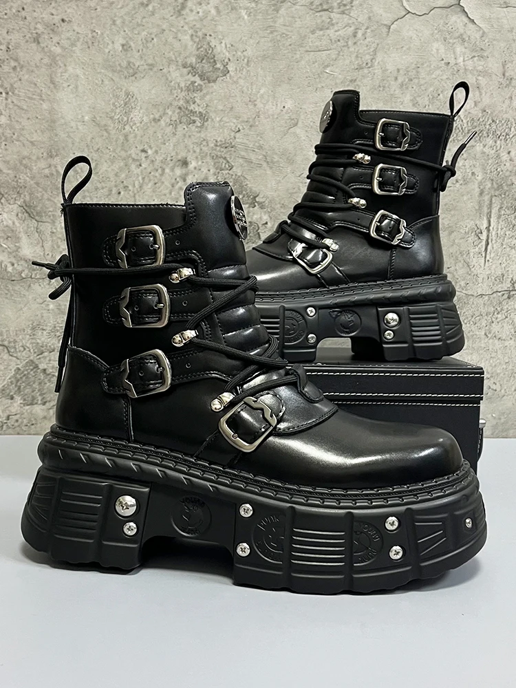 Мужские ботинки Thi Bot в стиле панк с металлическими элементами, средней высоты, для мотоциклистов, бренд UCoc
Мужские ботинки Thi Bot в стиле панк с металлическими элементами, средней высоты, для мотоциклистов, бренд UCoc