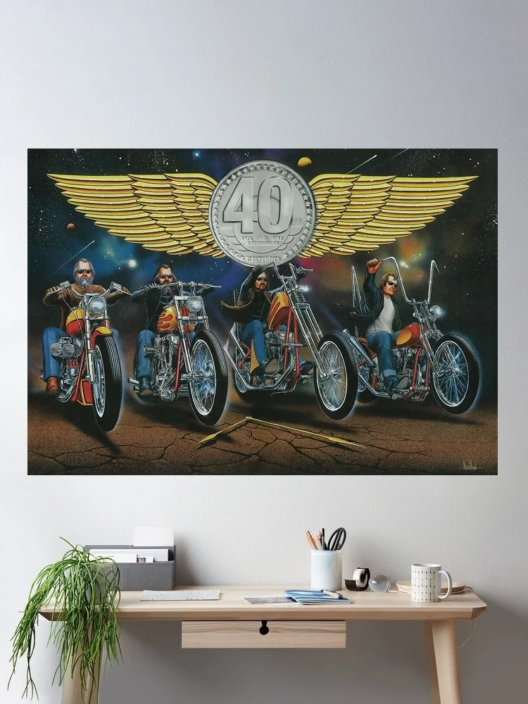 David Mann Easyriders 40th Anniversary, Print Art Canvas Poster- For Living Room Decoration - Home Wall Decor Picture
David Mann Easyriders 40th Anniversary, Print Art Canvas Poster- For Living Room Decoration - Home Wall Decor Picture